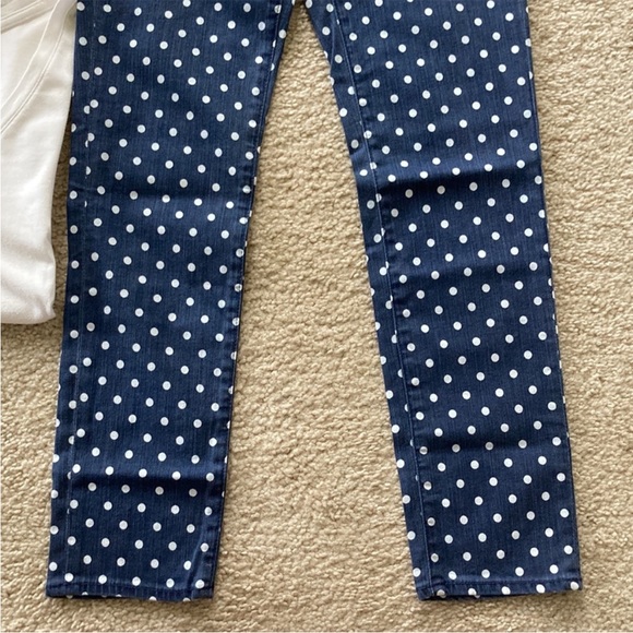 Anthropologie AG The Stevie Ankle Slim Straight Leg Polka Dot Jeans - Picture 4 of 8